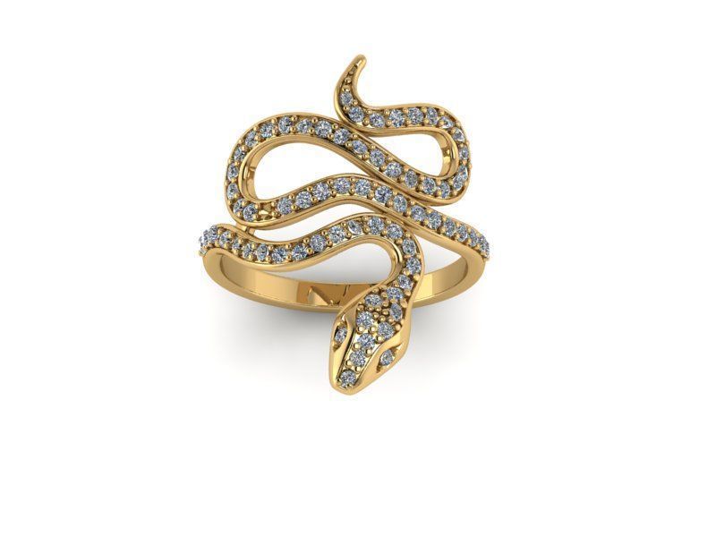 SNAKE RING 3D print model_4