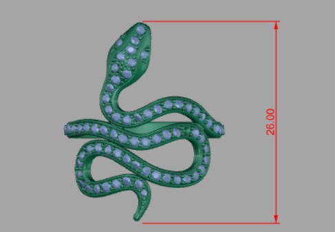SNAKE RING 3D print model_6