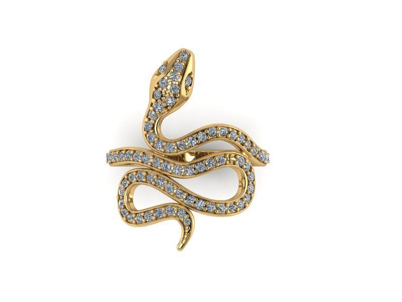 SNAKE RING 3D print model_1