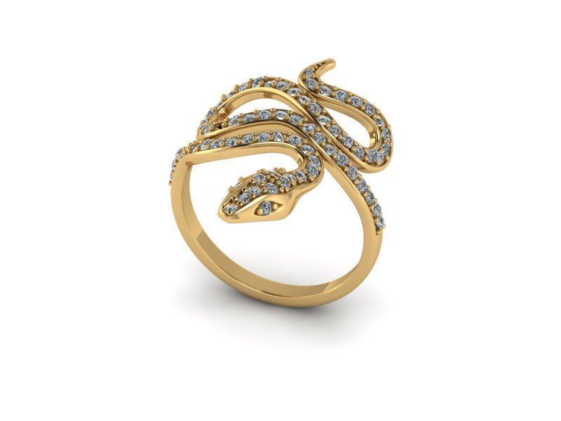 SNAKE RING 3D print model_2