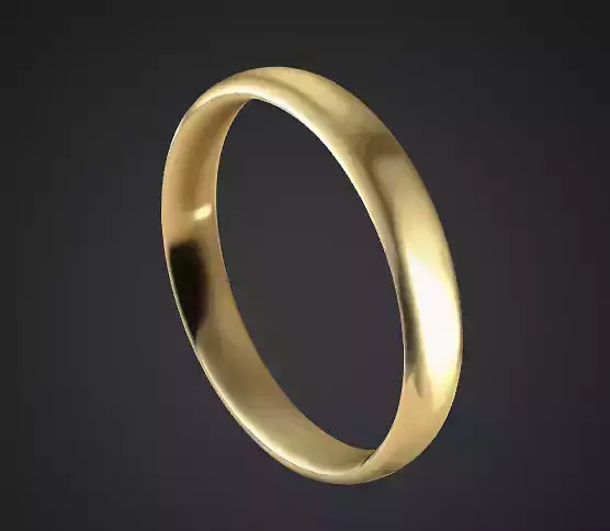 Free Sleek Gold Ring Free 3D print model