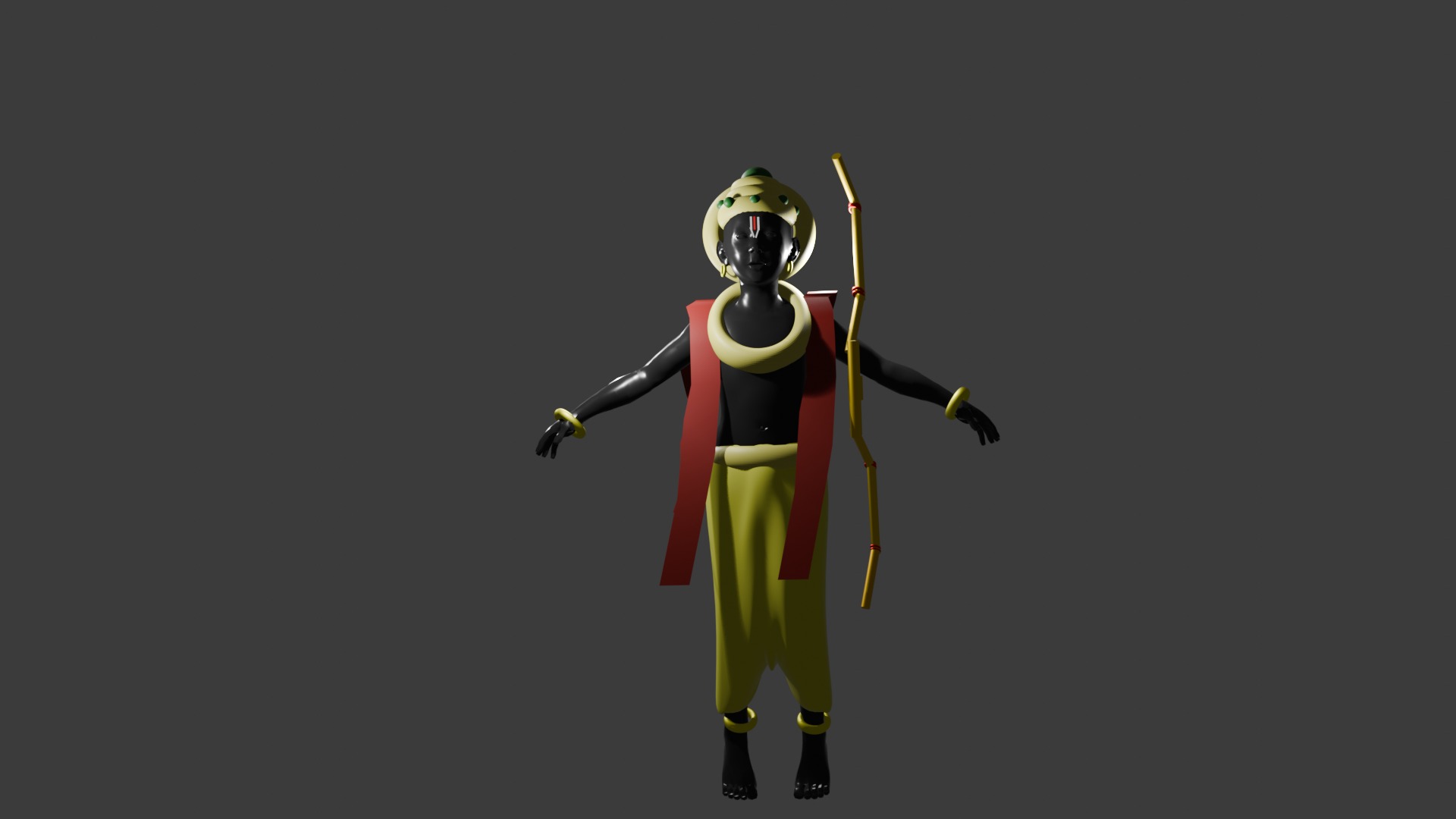 Shree Ram Lalla Low-poly 3D model_1