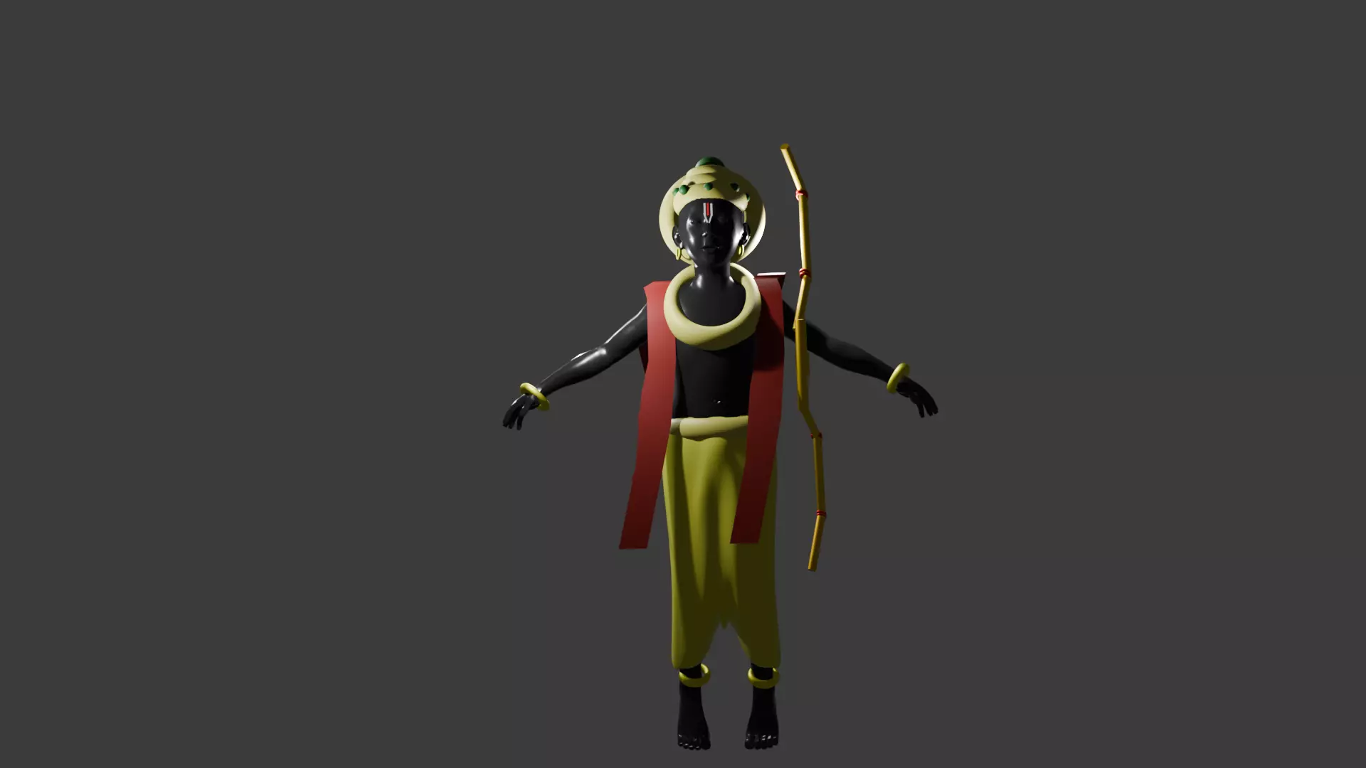 Shree Ram Lalla Low-poly 3D model_0