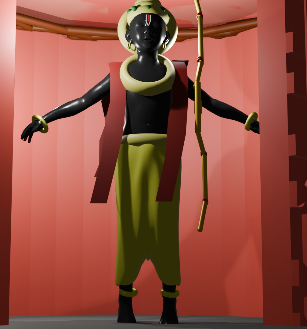 Shree Ram Lalla Low-poly 3D model_2