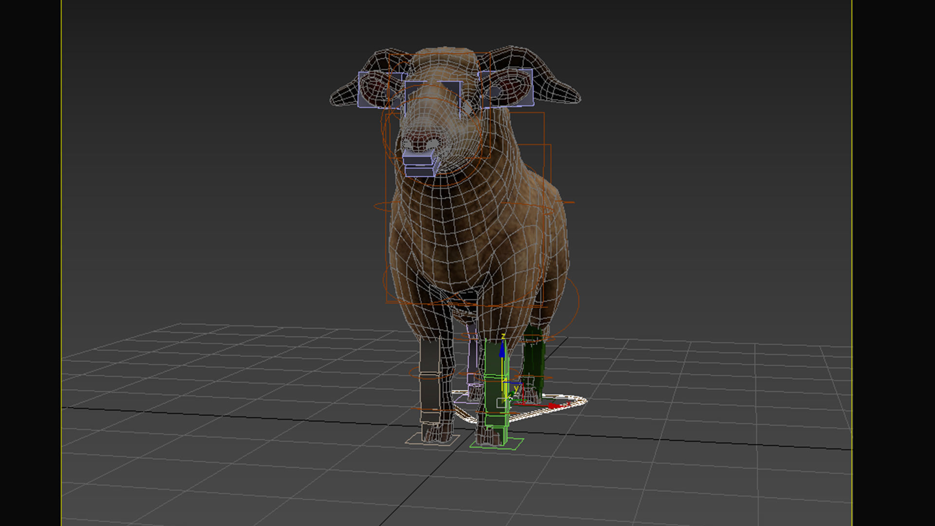 fluffy ram sheep rig  high-poly textured 3D model_6