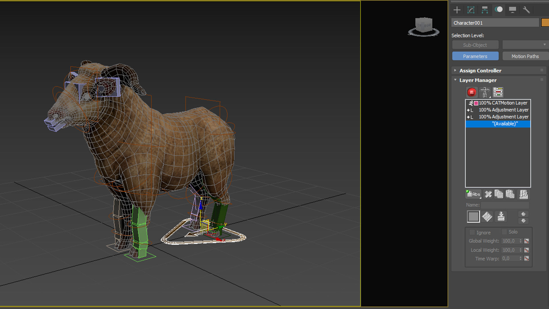 fluffy ram sheep rig  high-poly textured 3D model_7