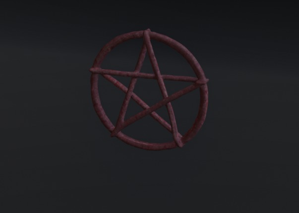 Pentagram knotted Symbol Low-poly 3D model_1
