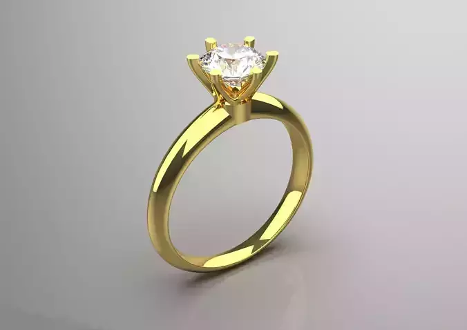 wedding solitaire stl 3dm ring sr0081