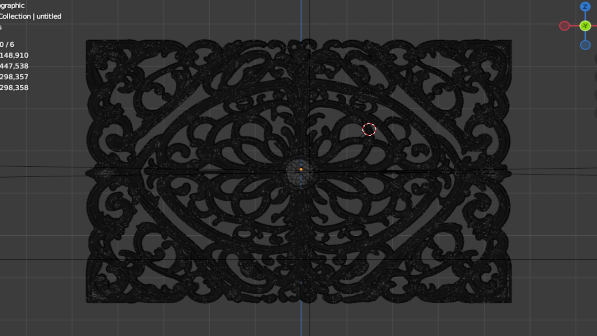 Classic decor ornament carved 57 3D model_5