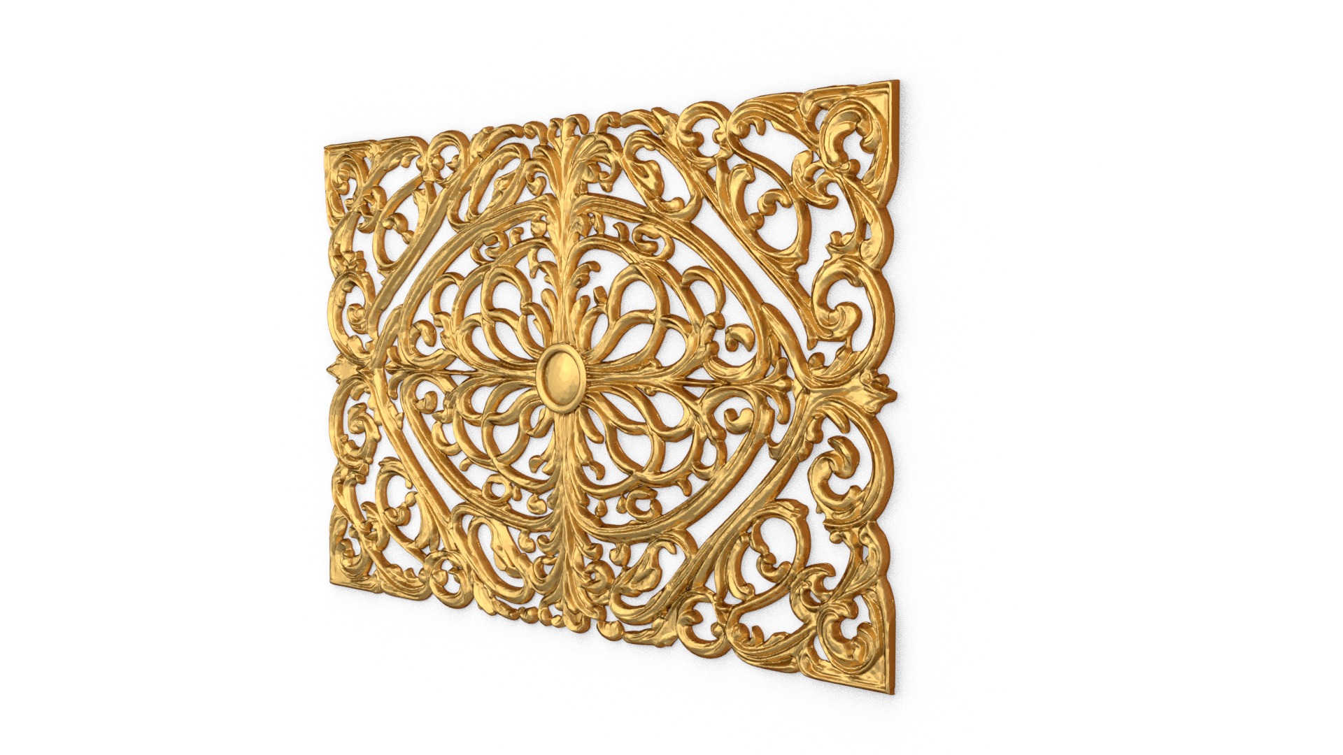 Classic decor ornament carved 57 3D model_1