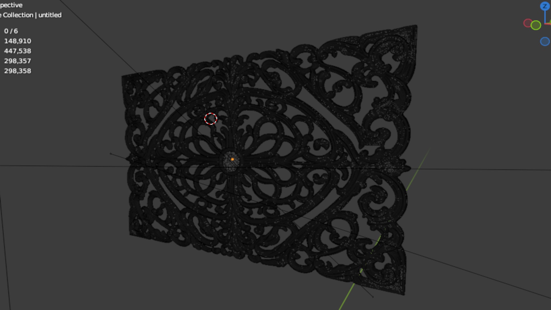 Classic decor ornament carved 57 3D model_6