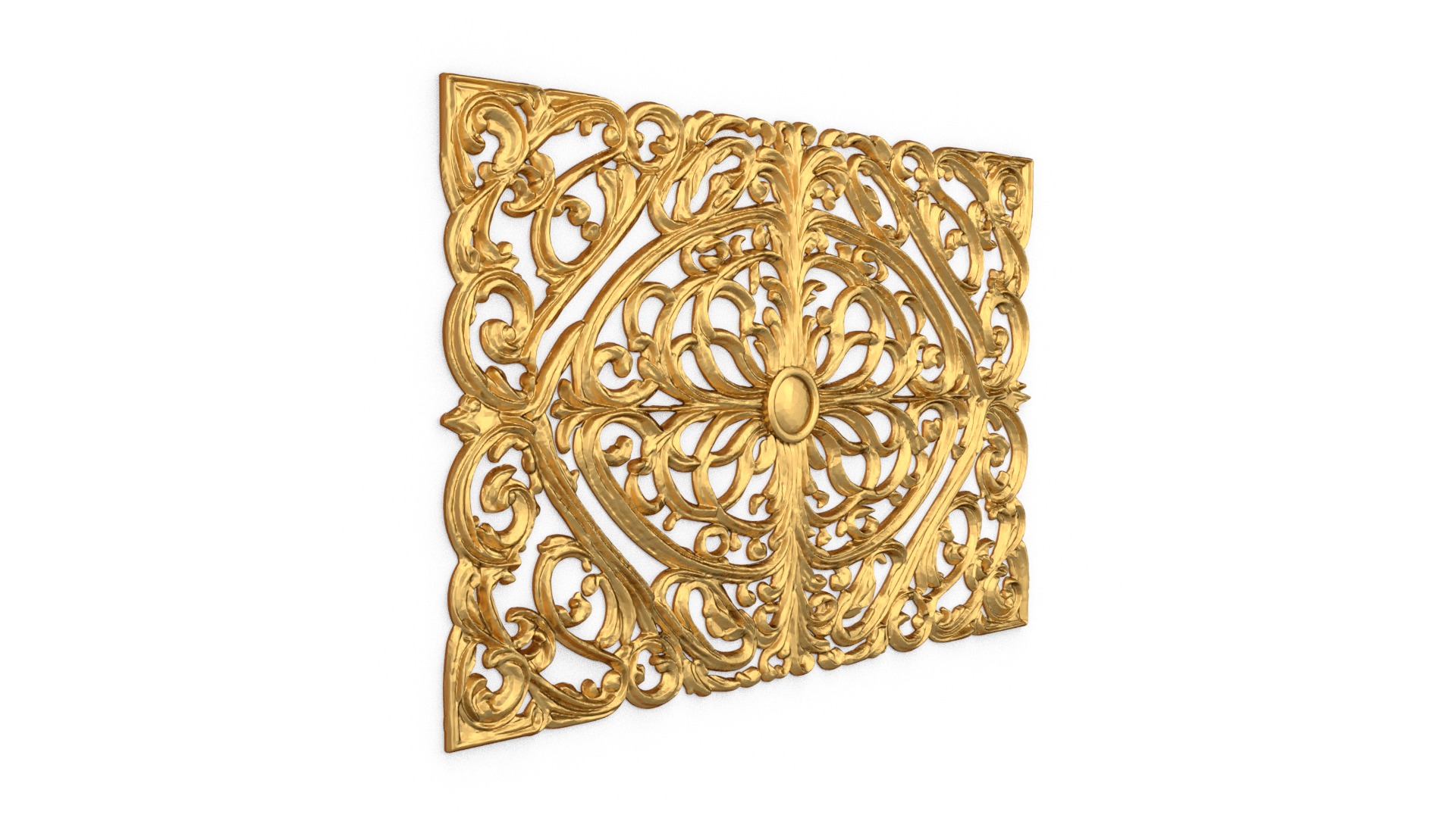 Classic decor ornament carved 57 3D model_2