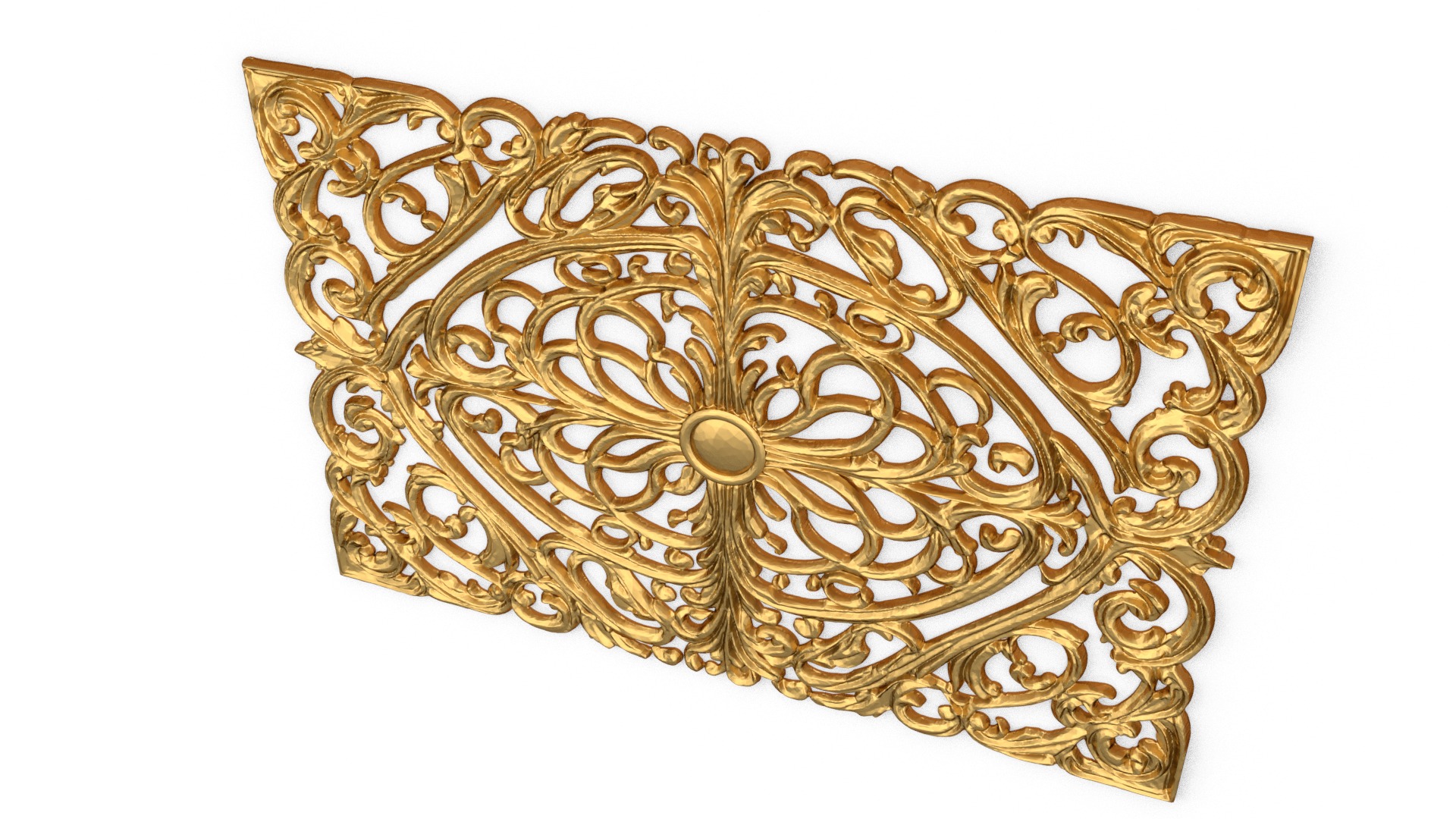 Classic decor ornament carved 57 3D model_3