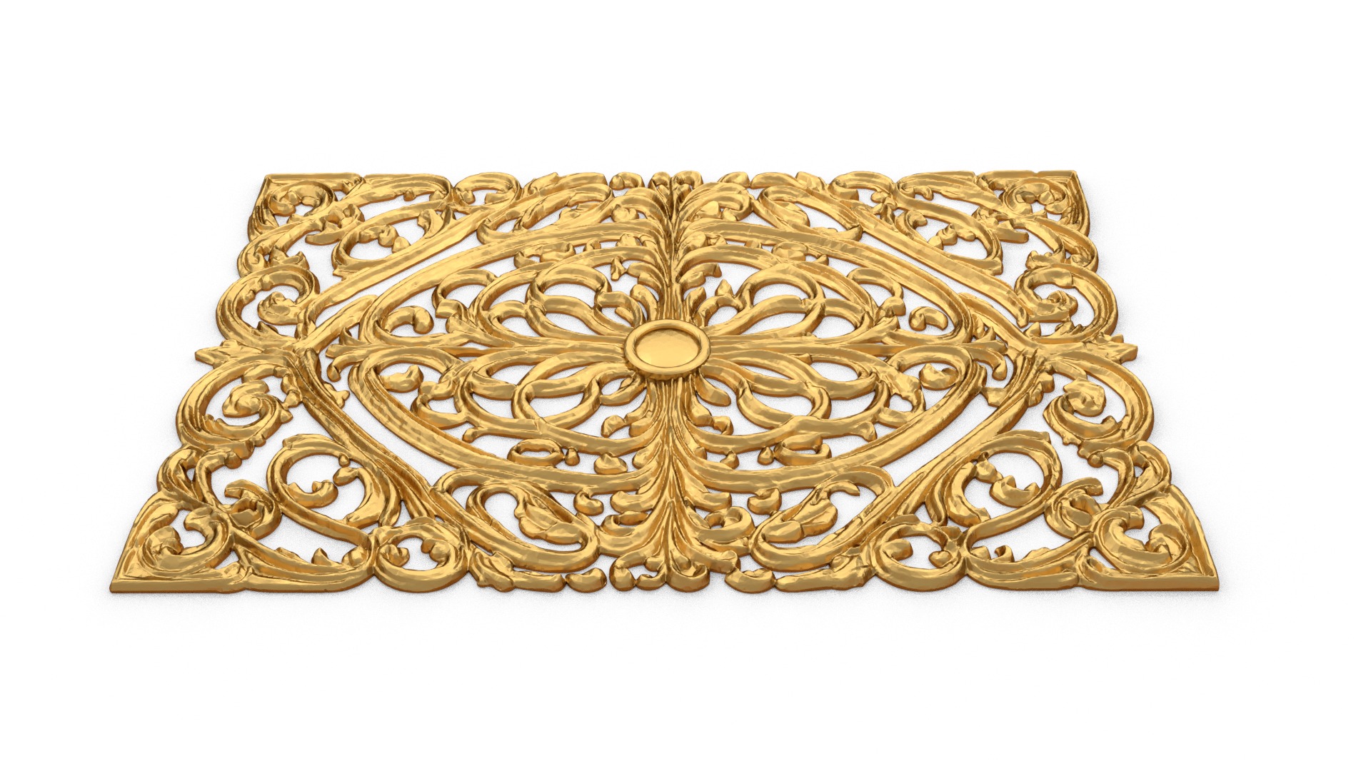 Classic decor ornament carved 57 3D model_4