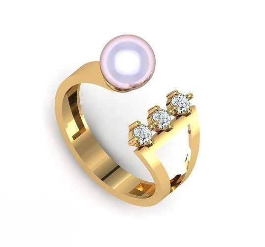 pearl ring 3D print model