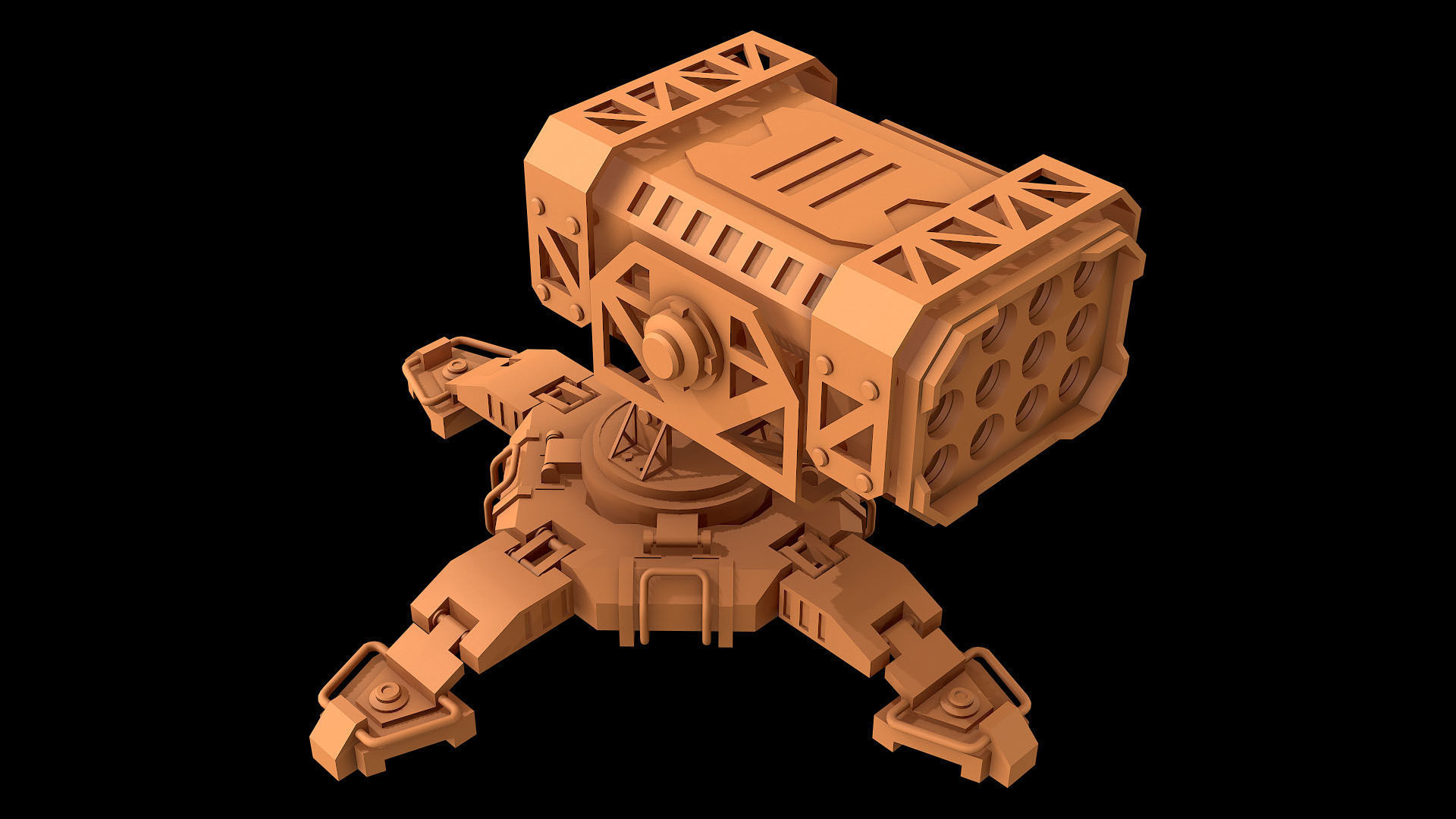 Missile Launcher 1 - Clay 3D model_6