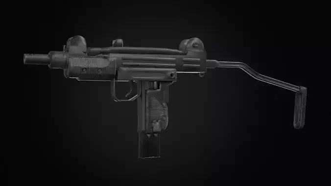 Mini UZI Gun Low-poly 3D model