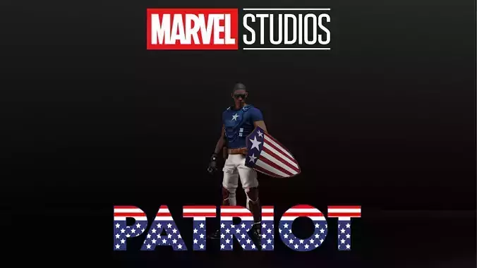 The Patriot - Eli Bradley Low-poly 3D model