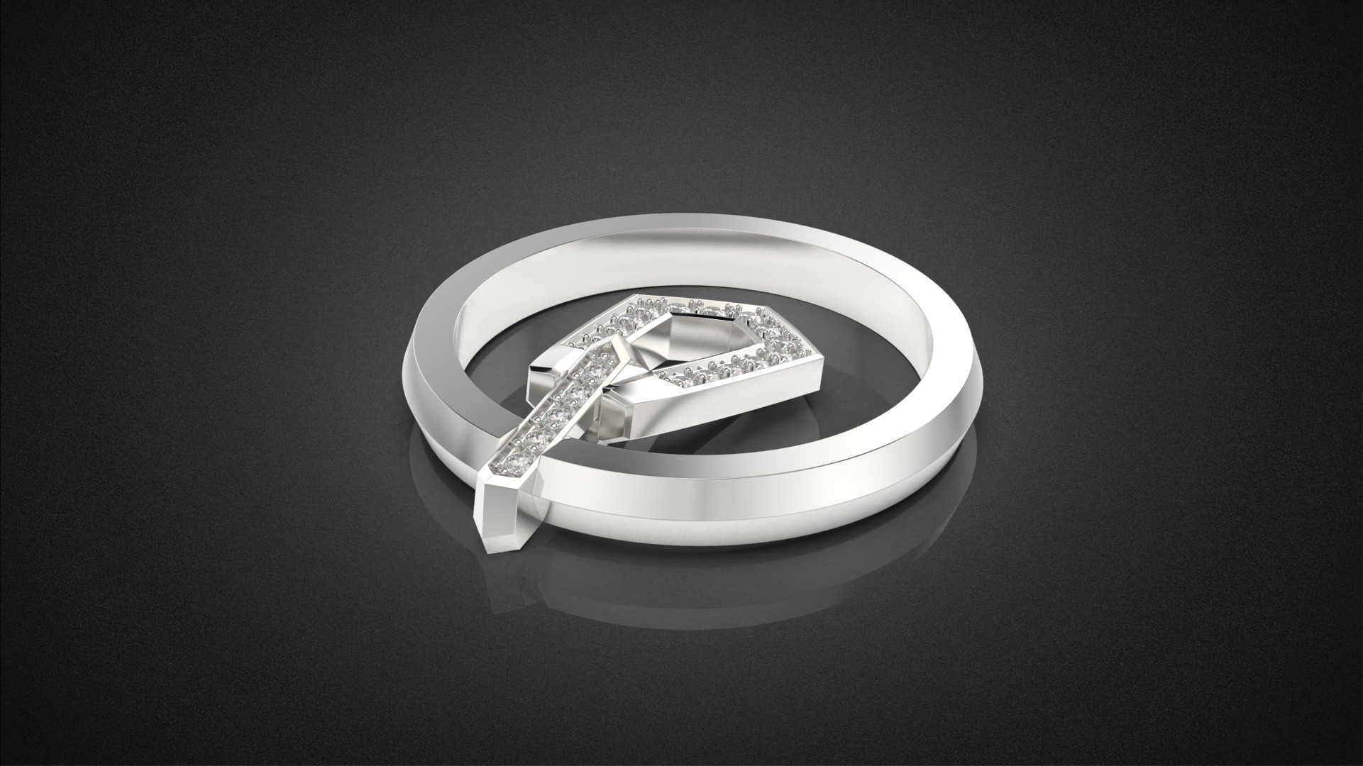 Fashion movable Chains ring all sizes R55 3D print model_20