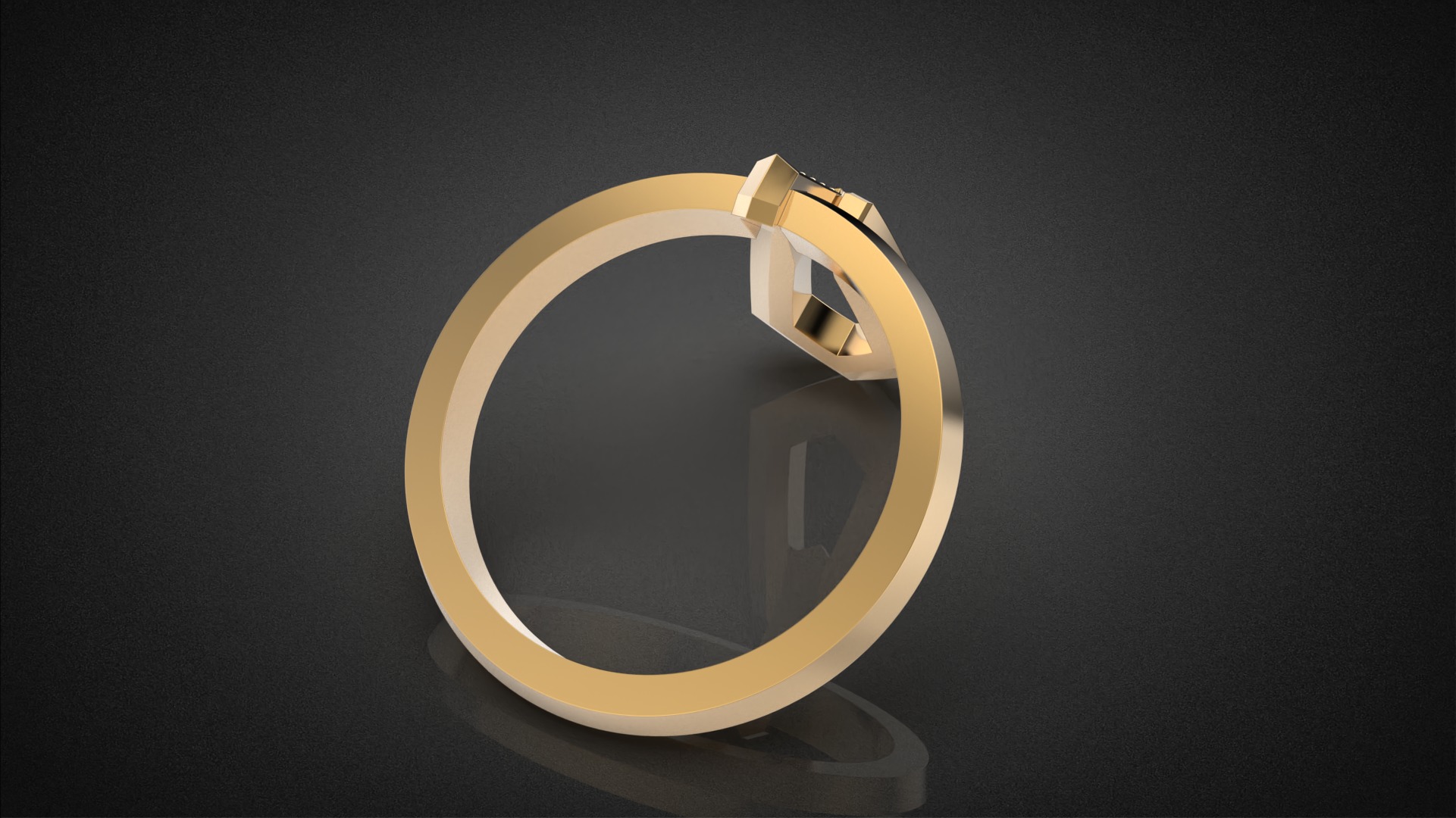 Fashion movable Chains ring all sizes R55 3D print model_10