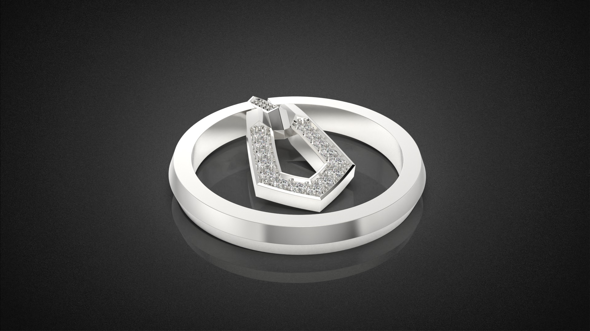 Fashion movable Chains ring all sizes R55 3D print model_23