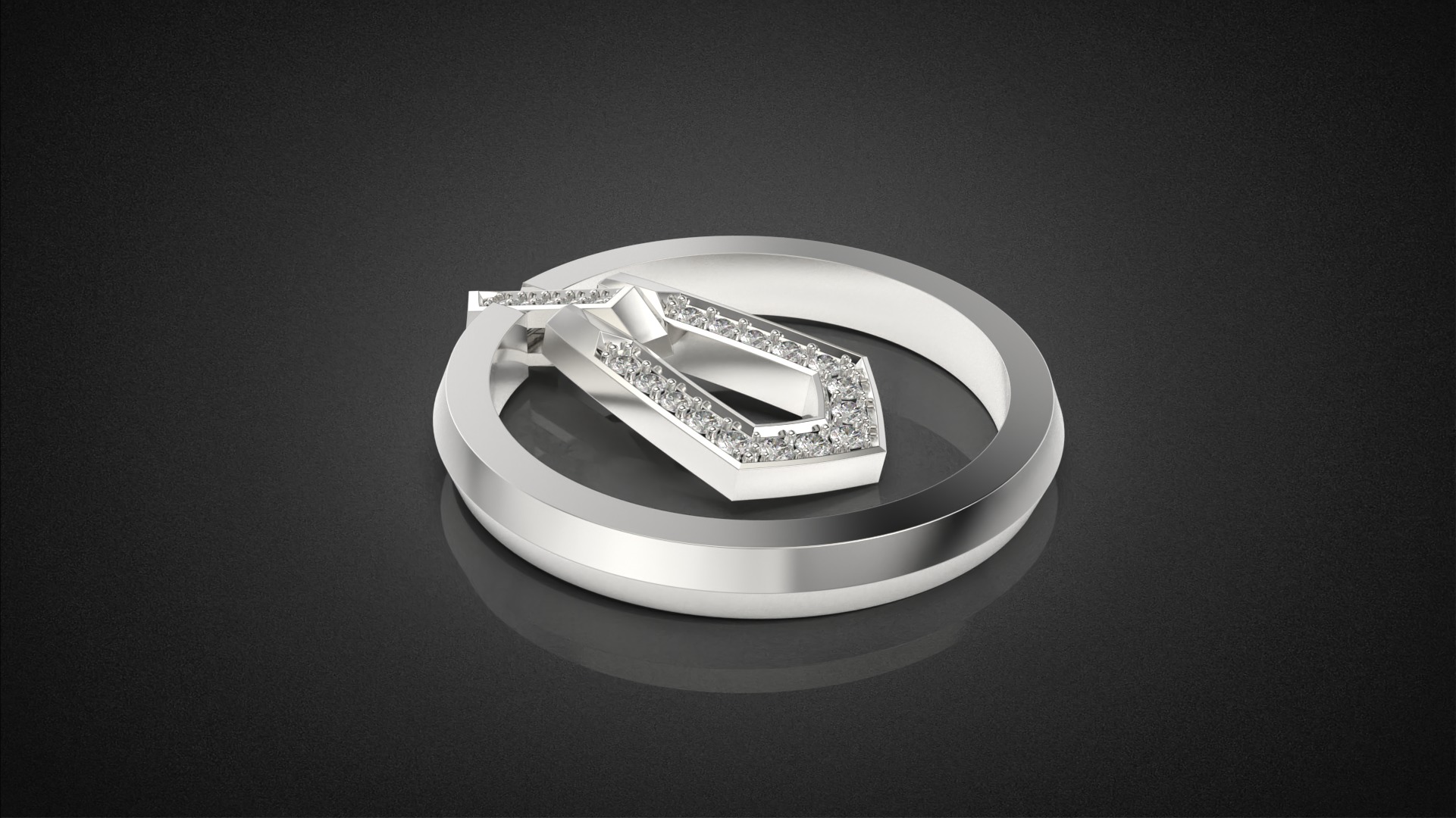 Fashion movable Chains ring all sizes R55 3D print model_22