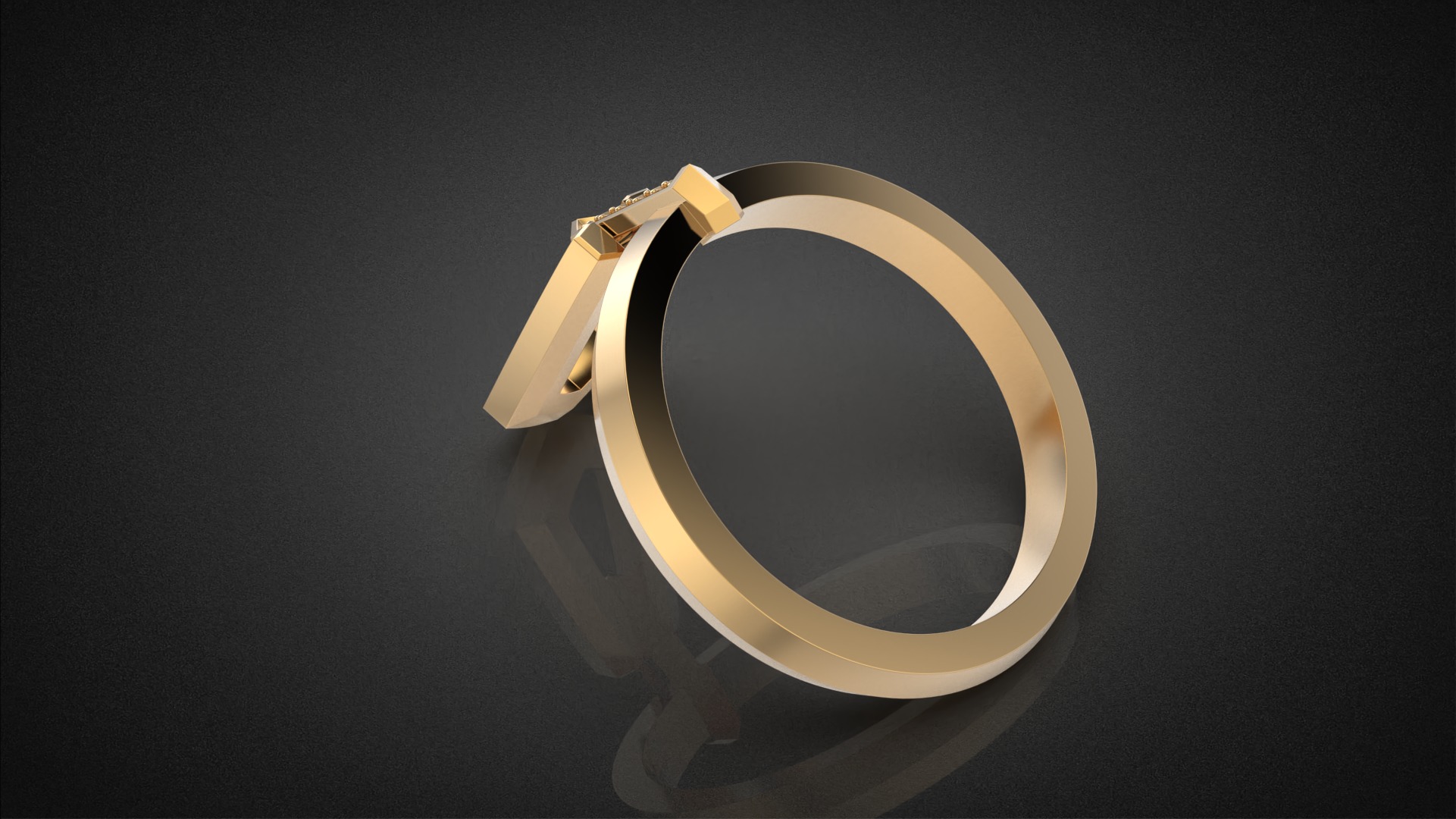 Fashion movable Chains ring all sizes R55 3D print model_8