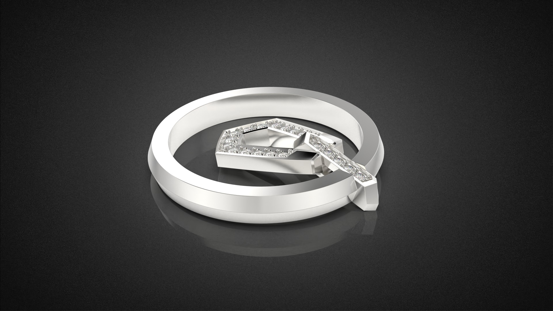 Fashion movable Chains ring all sizes R55 3D print model_18