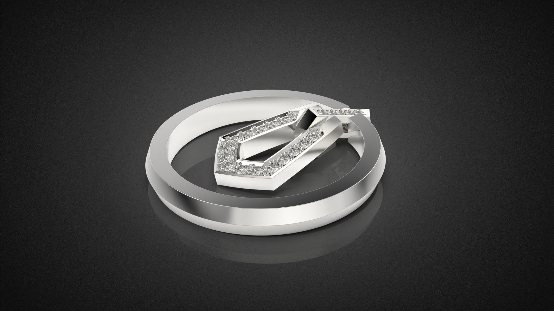 Fashion movable Chains ring all sizes R55 3D print model_17