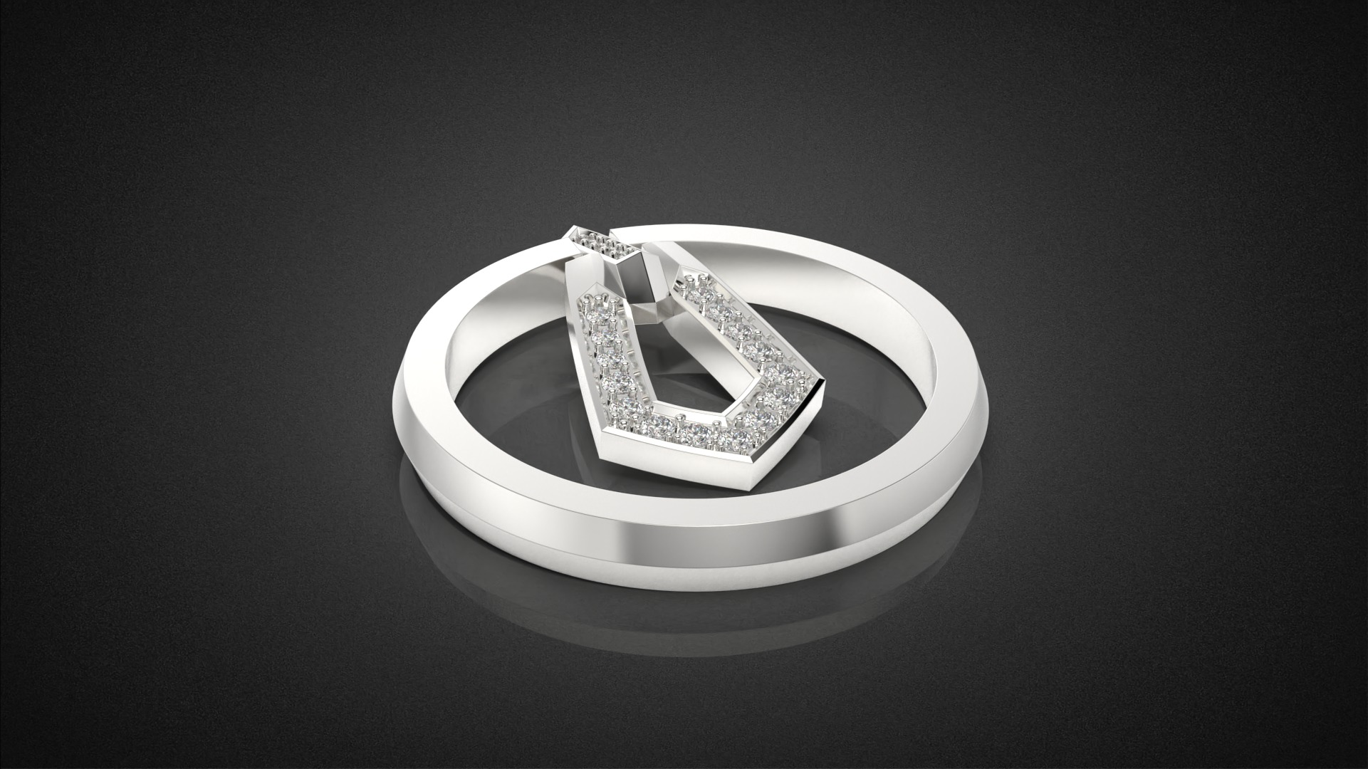 Fashion movable Chains ring all sizes R55 3D print model_15