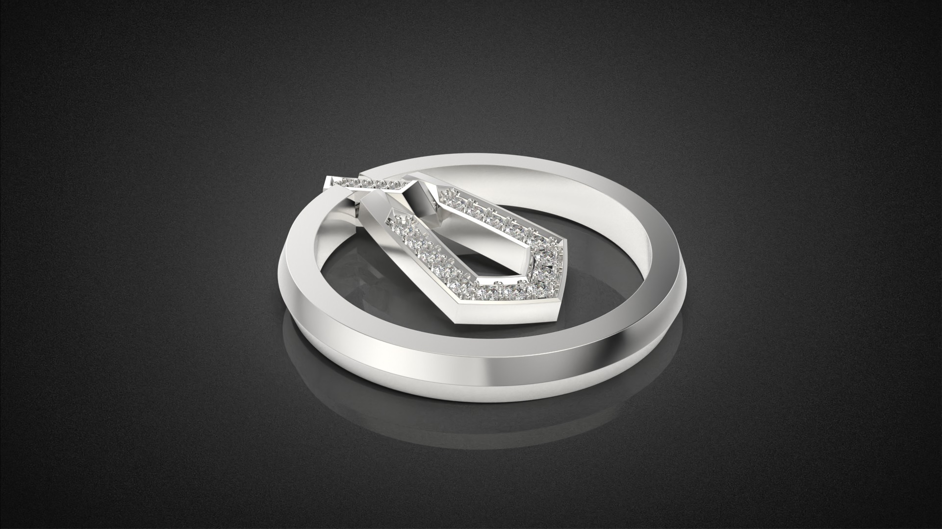Fashion movable Chains ring all sizes R55 3D print model_14