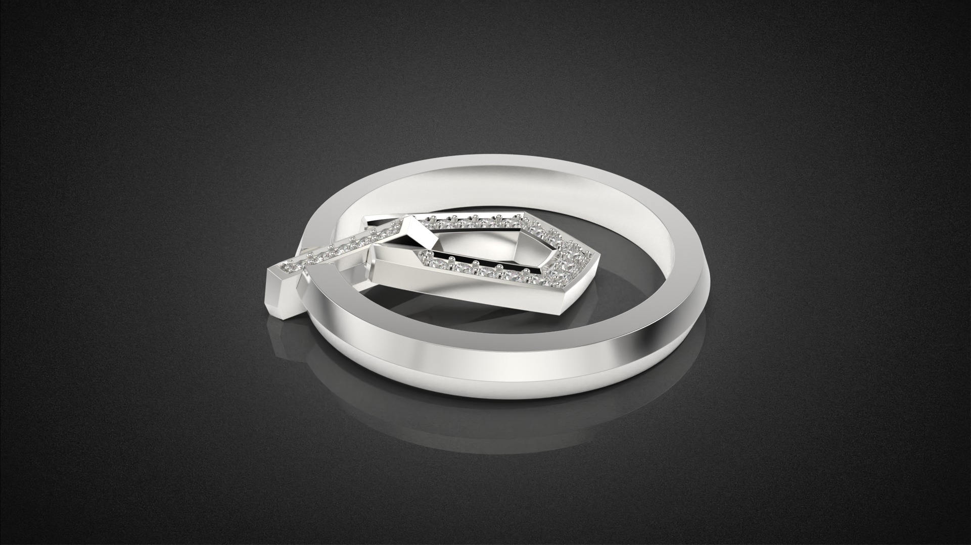 Fashion movable Chains ring all sizes R55 3D print model_21