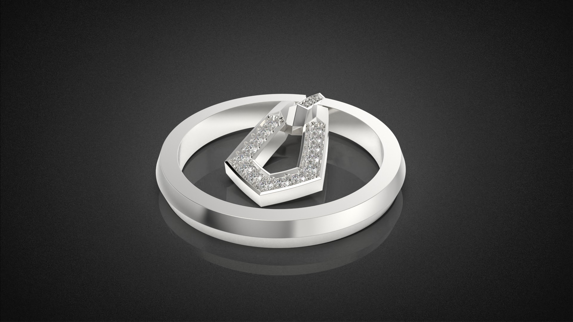 Fashion movable Chains ring all sizes R55 3D print model_16