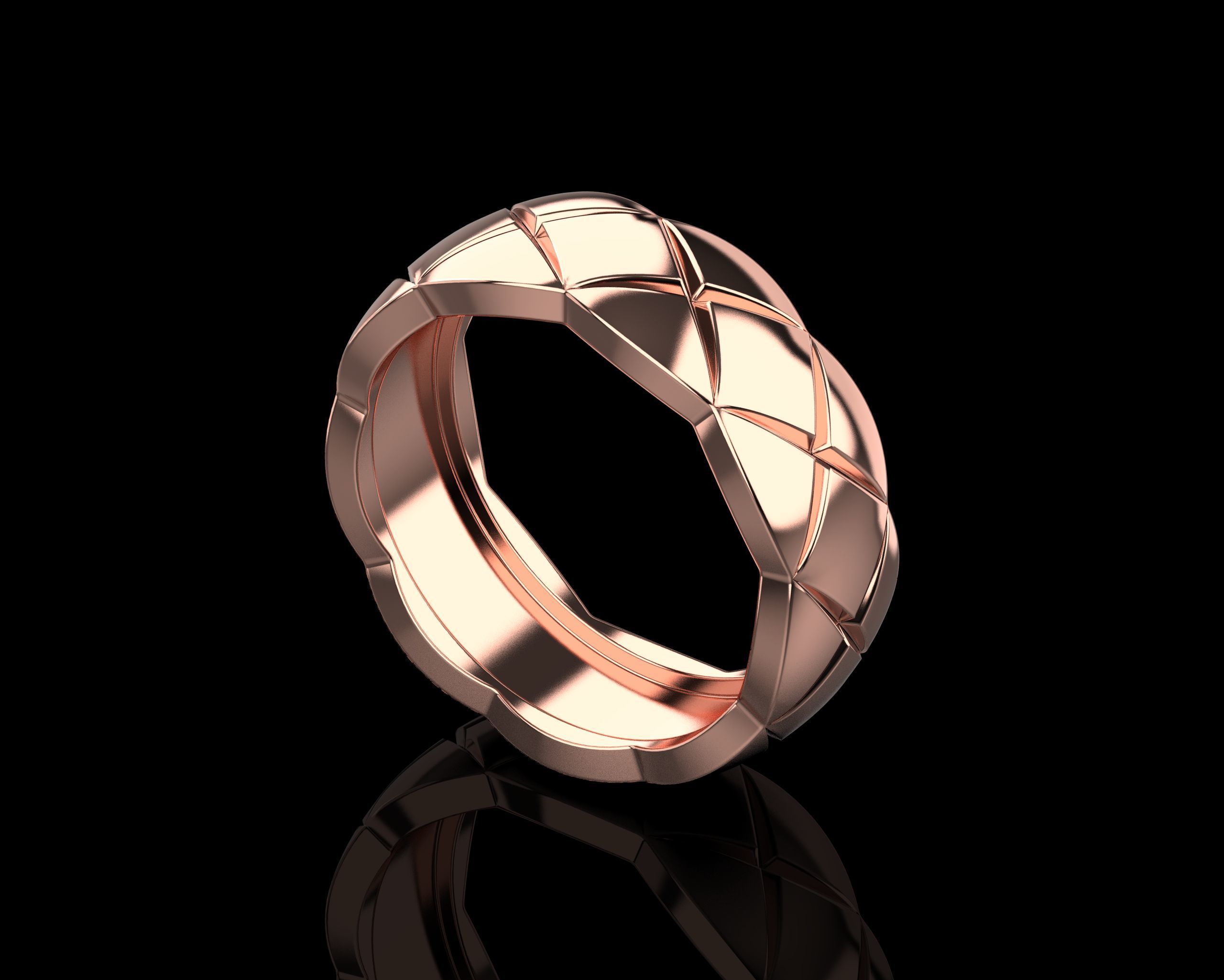Coco Crush ring 19 - 19-5 Sizes N229 3D print model_3