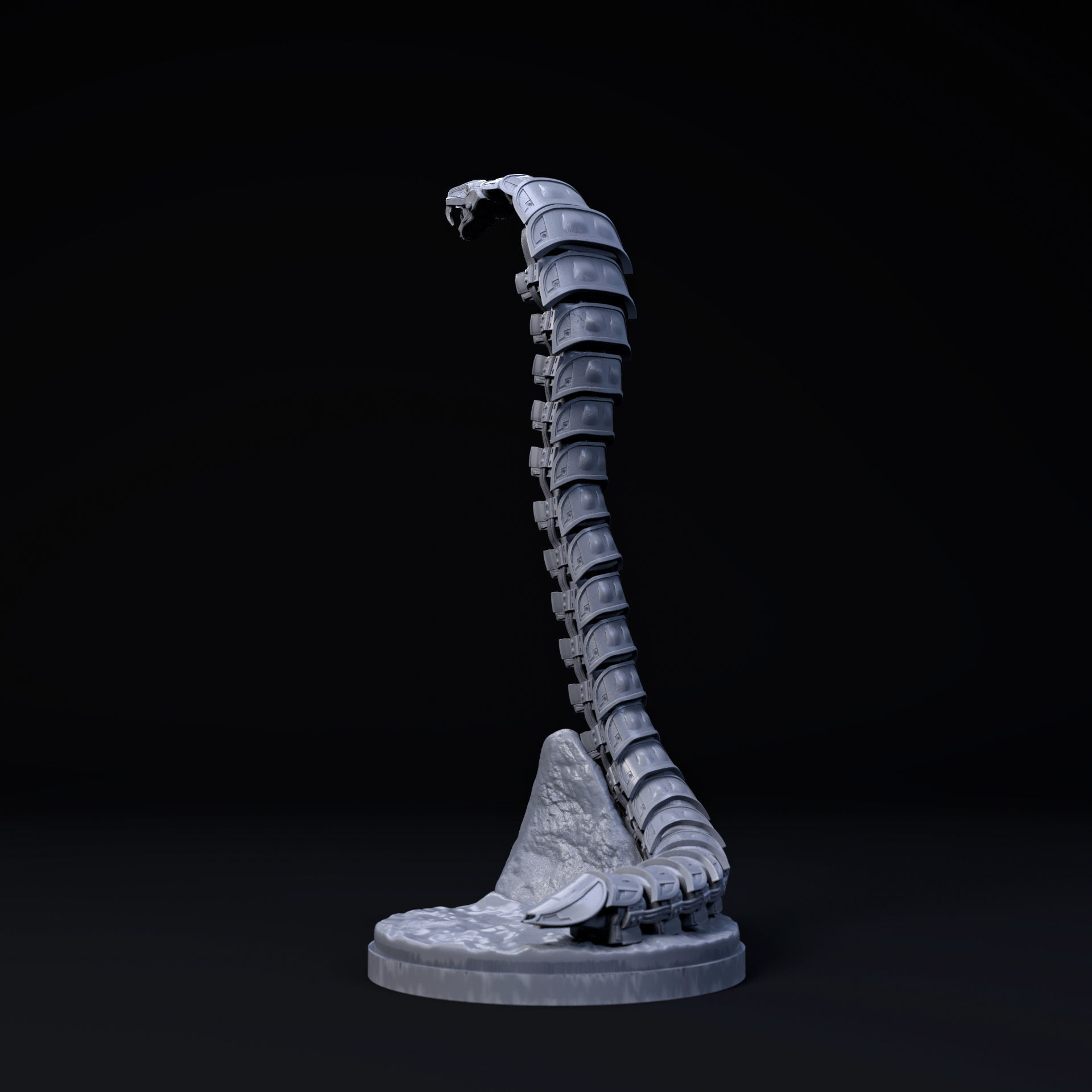 Cobra mecha robot 32mm scale pre-supported snake 3D print model_3