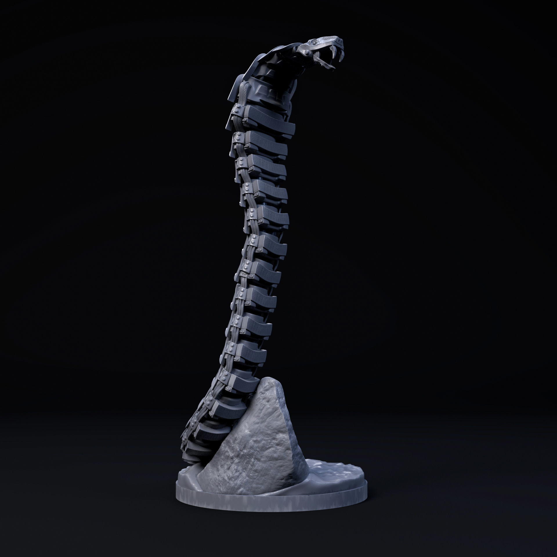 Cobra mecha robot 32mm scale pre-supported snake 3D print model_2