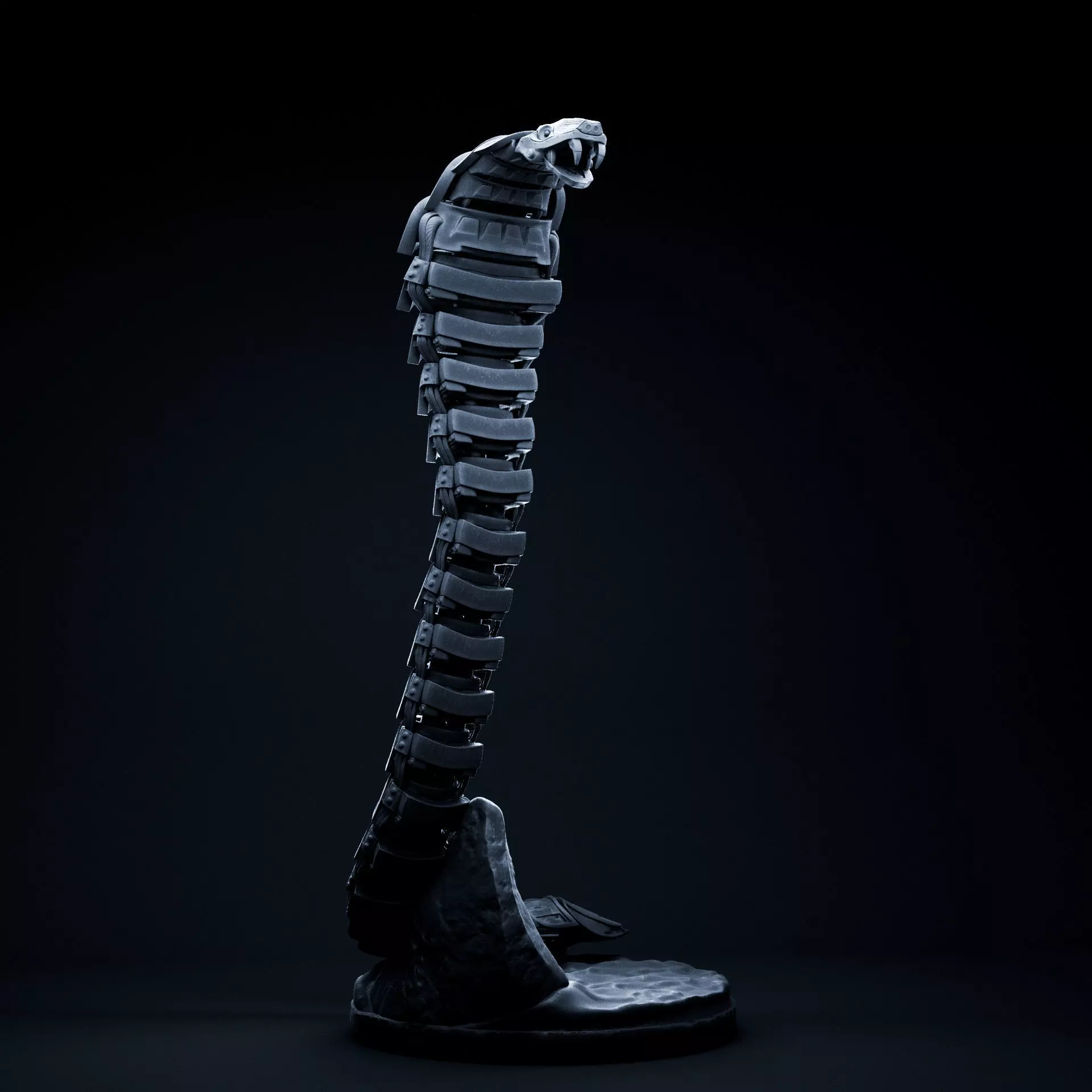 Cobra mecha robot 32mm scale pre-supported snake 3D print model_0