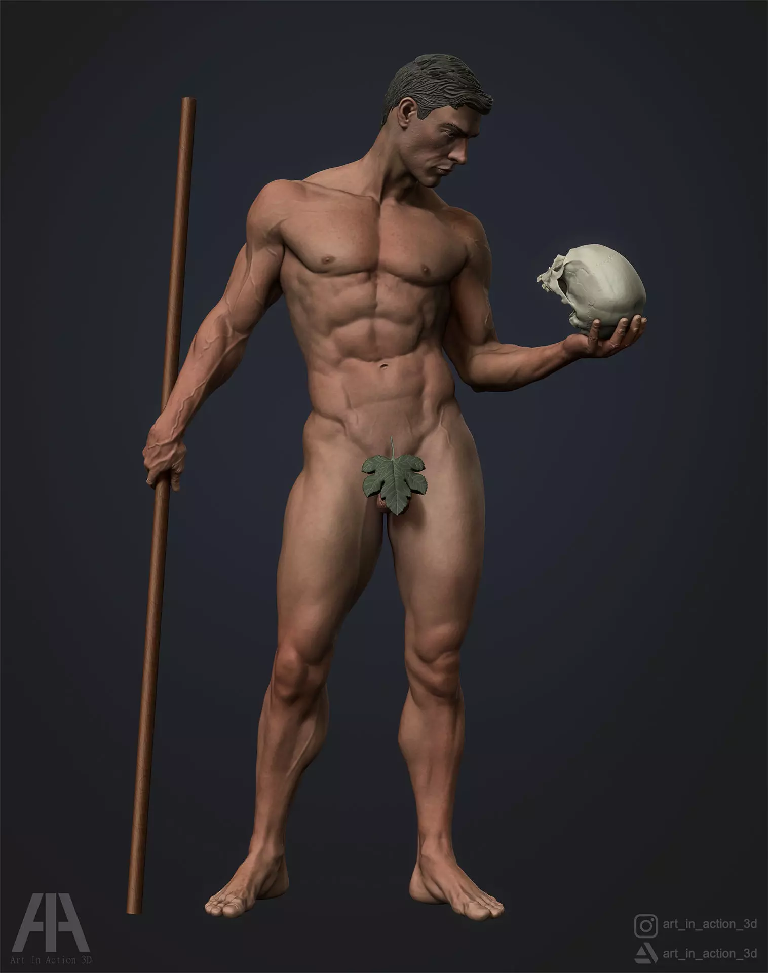 Male anatomy 3D print model