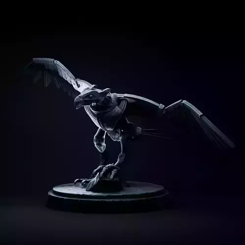 Eagle mecha robot 32mm scale pre-supported bird 3D print model