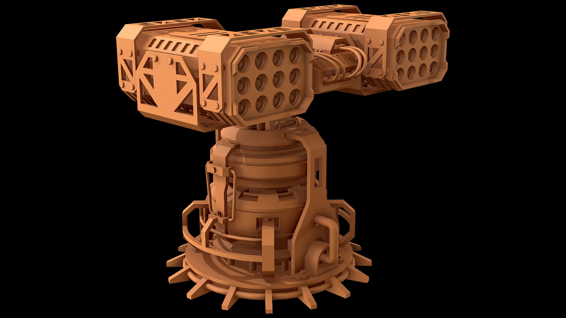 Missile Launcher 2 - Clay 3D model_2