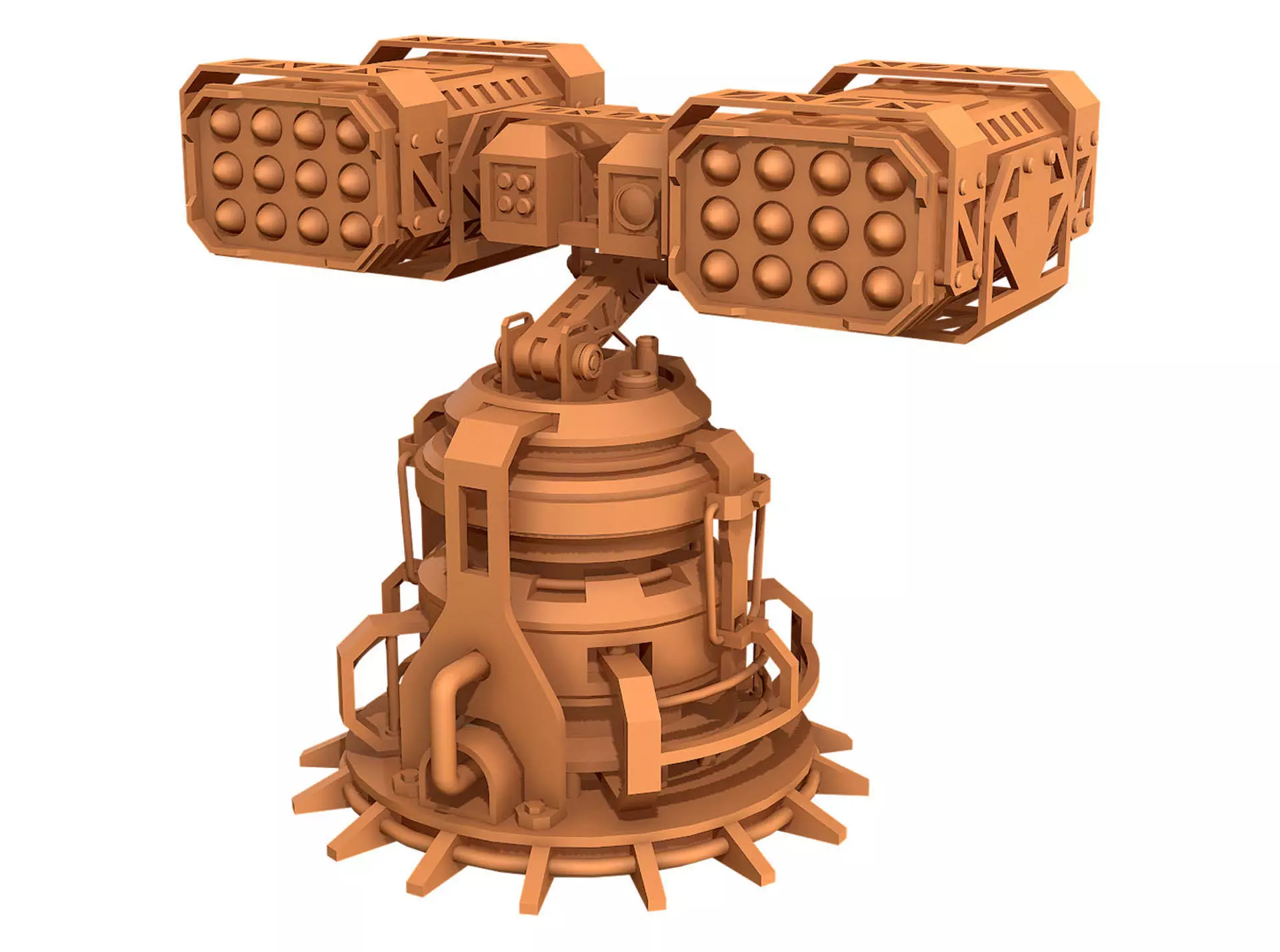 Missile Launcher 2 - Clay 3D model_0