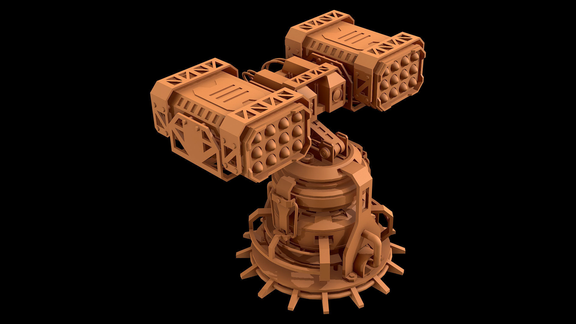Missile Launcher 2 - Clay 3D model_5