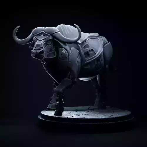 Cape Buffalo mecha robot - pre-supported 3D print model