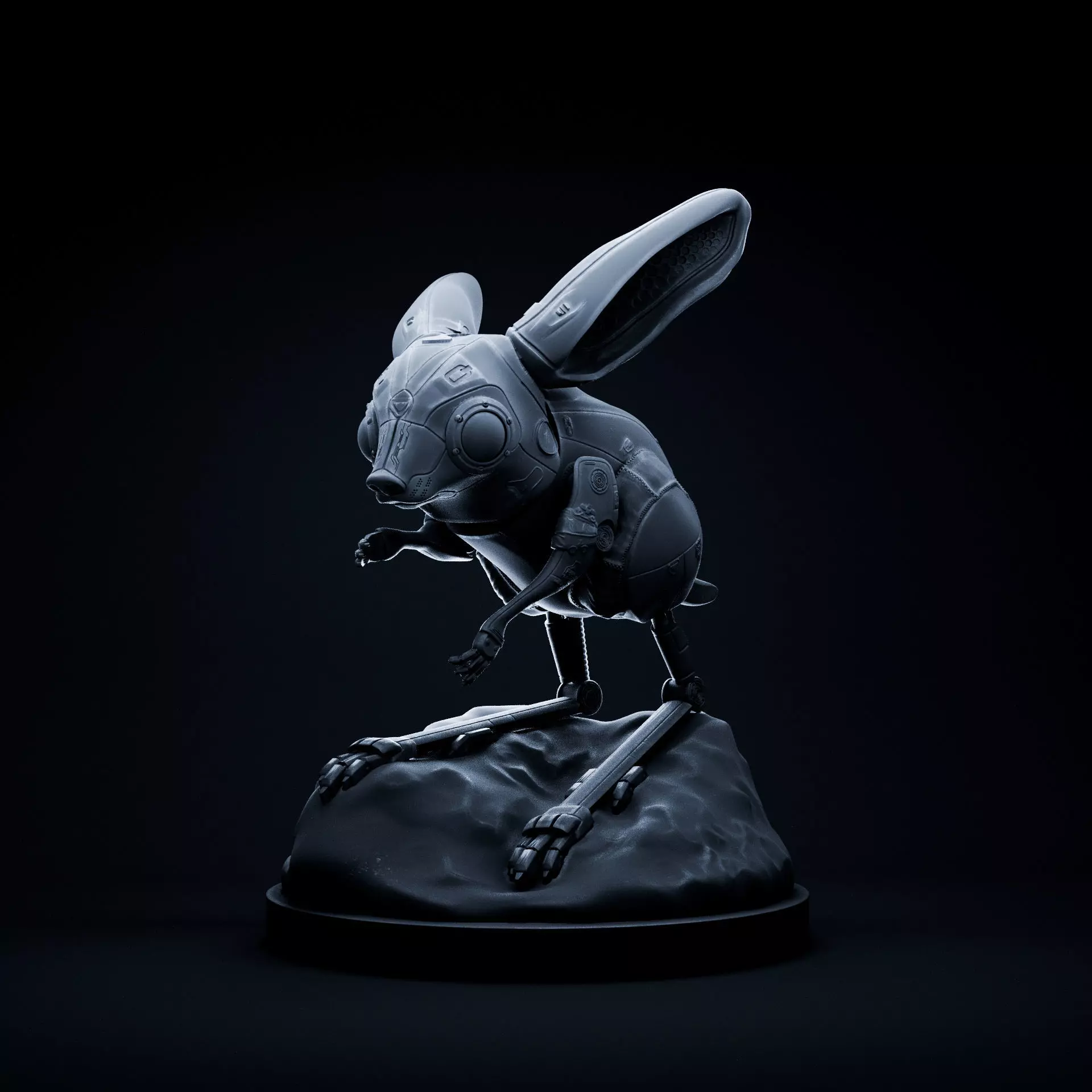 Jerboa mecha robot 32mm scale pre-supported 3D print model_0