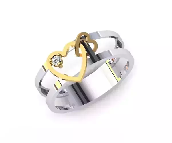 Women s heart ring 3D print model