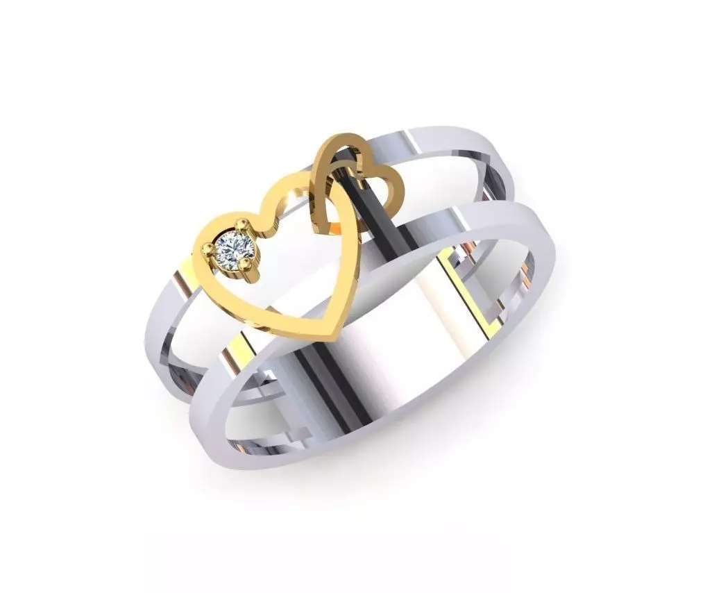 Women s heart ring 3D print model