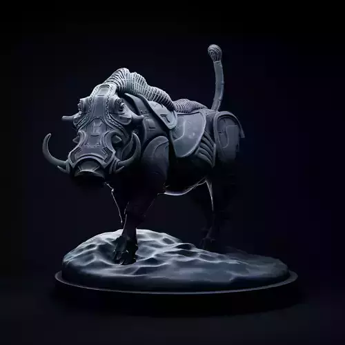 Warthog mecha robot 32mm scale pre-supported animal 3D print model
