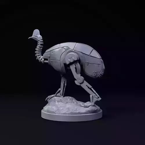 Cassowary mecha robot 32mm scale pre-supported 3D print model