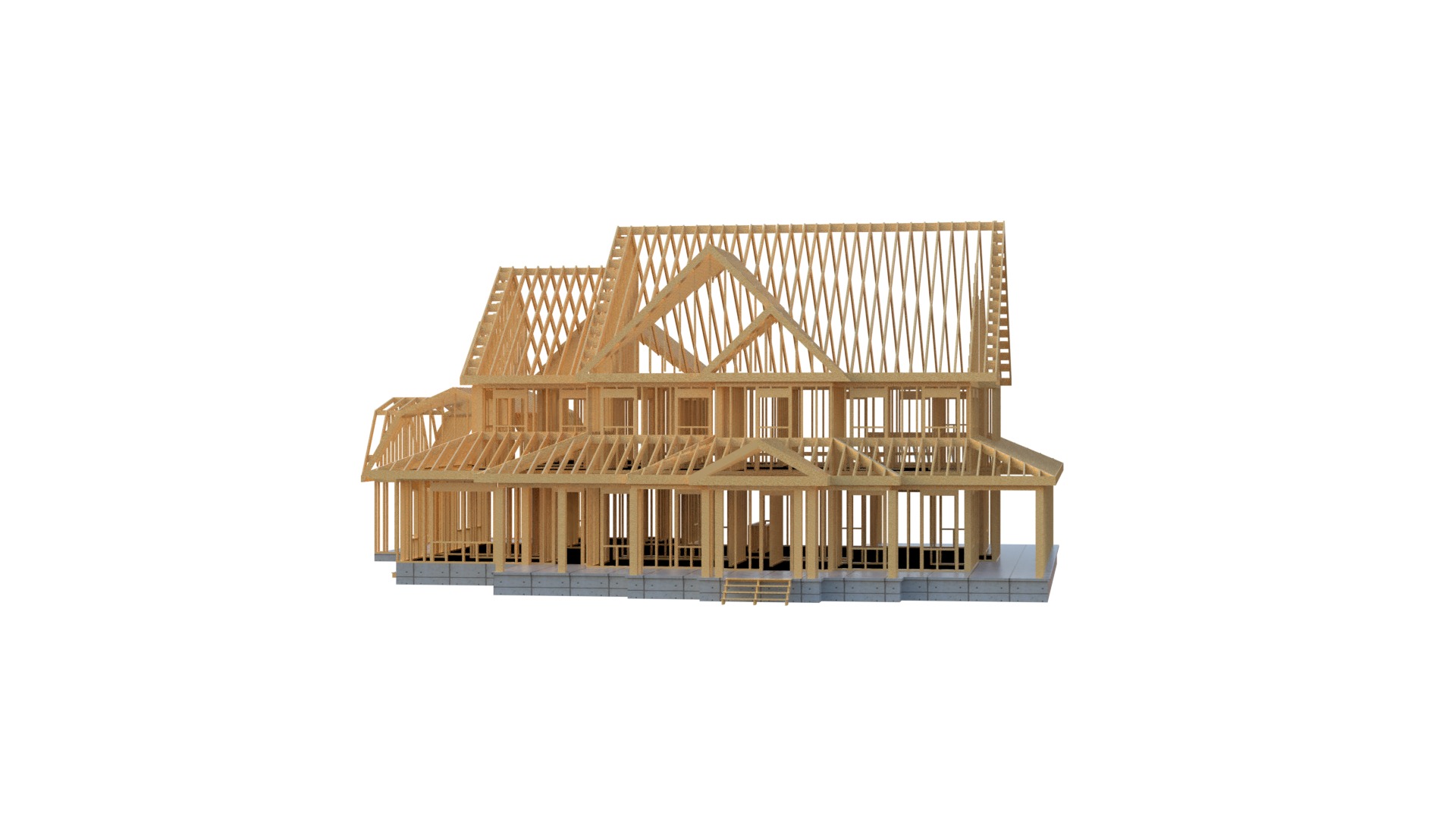 House Framework Construction 3D model_3