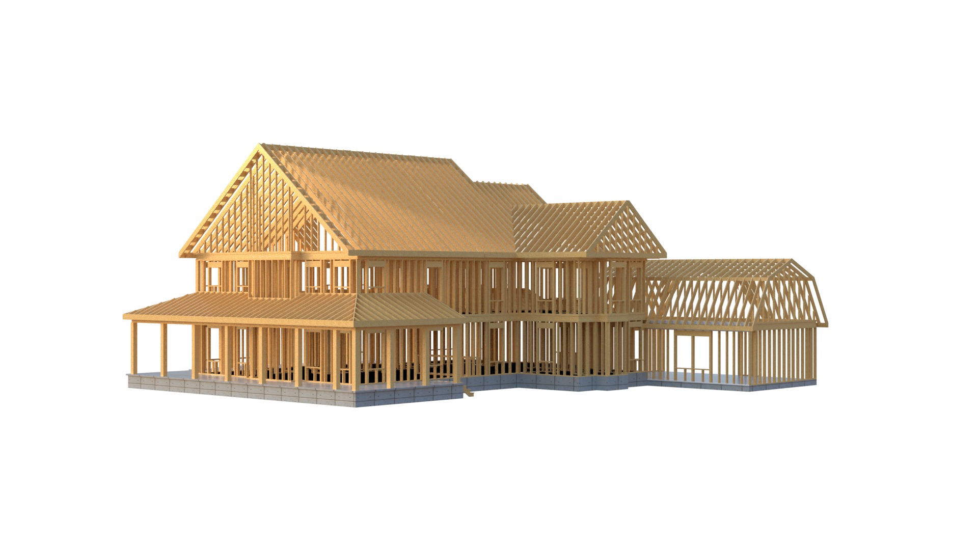 House Framework Construction 3D model_6